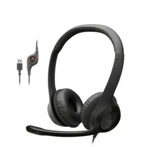📣Logitech - H390🆕 Wired USB-A On-Ear Stereo  Sleek Headphones 🎧🎶🎤